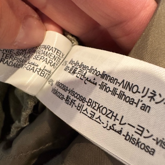 Zara Women Chinos Linen Cropped Pants S - Picture 8 of 8